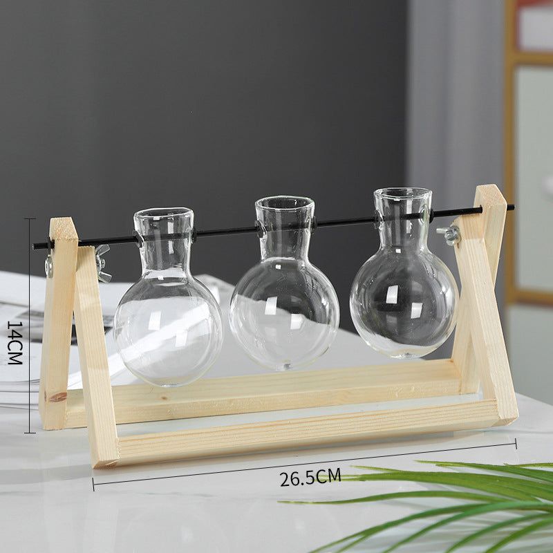 Swing Wooden Stand For Glass Vases