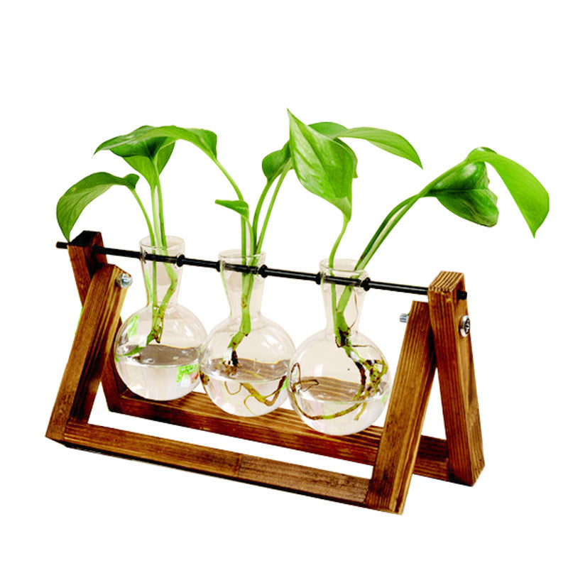 Swing Wooden Stand For Glass Vases