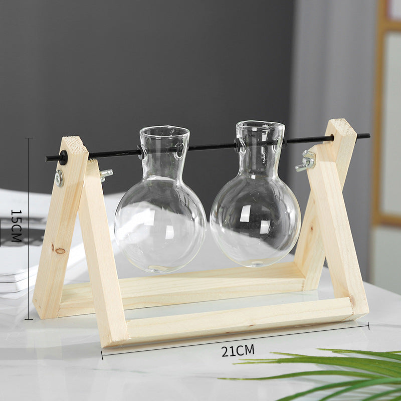 Swing Wooden Stand For Glass Vases