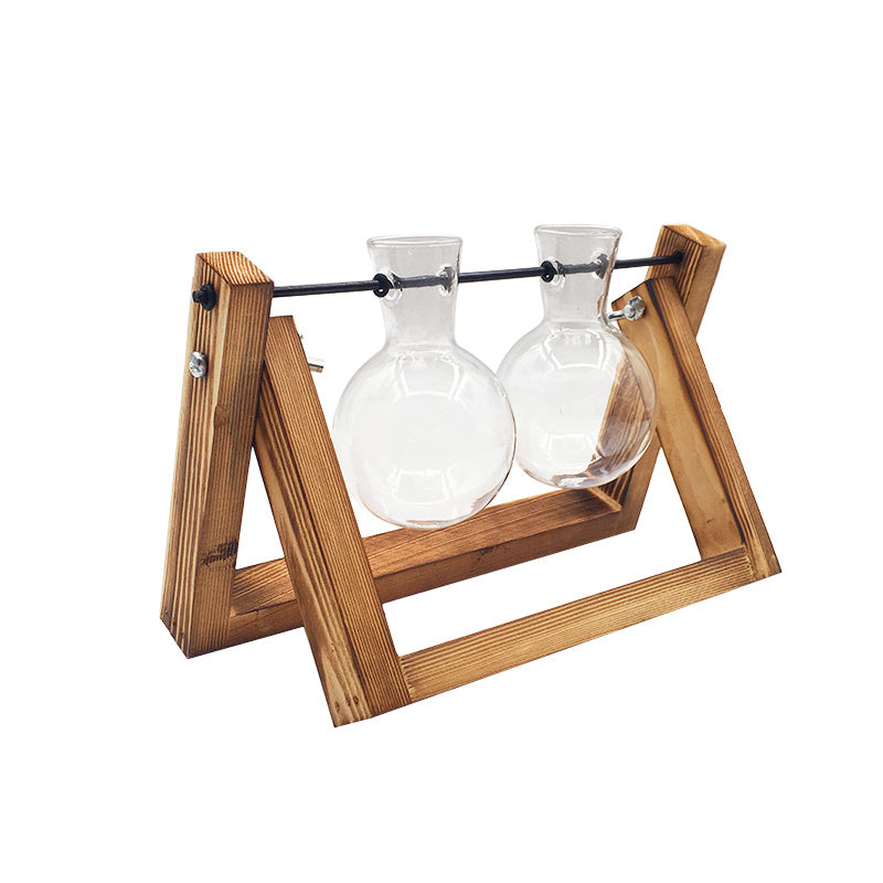 Swing Wooden Stand For Glass Vases