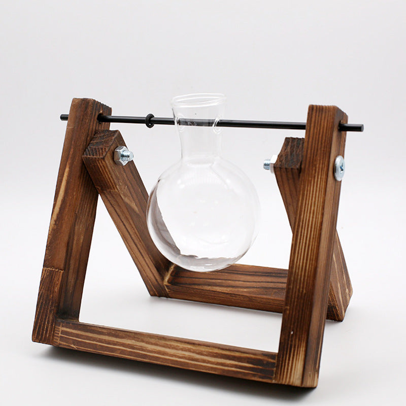 Swing Wooden Stand For Glass Vases