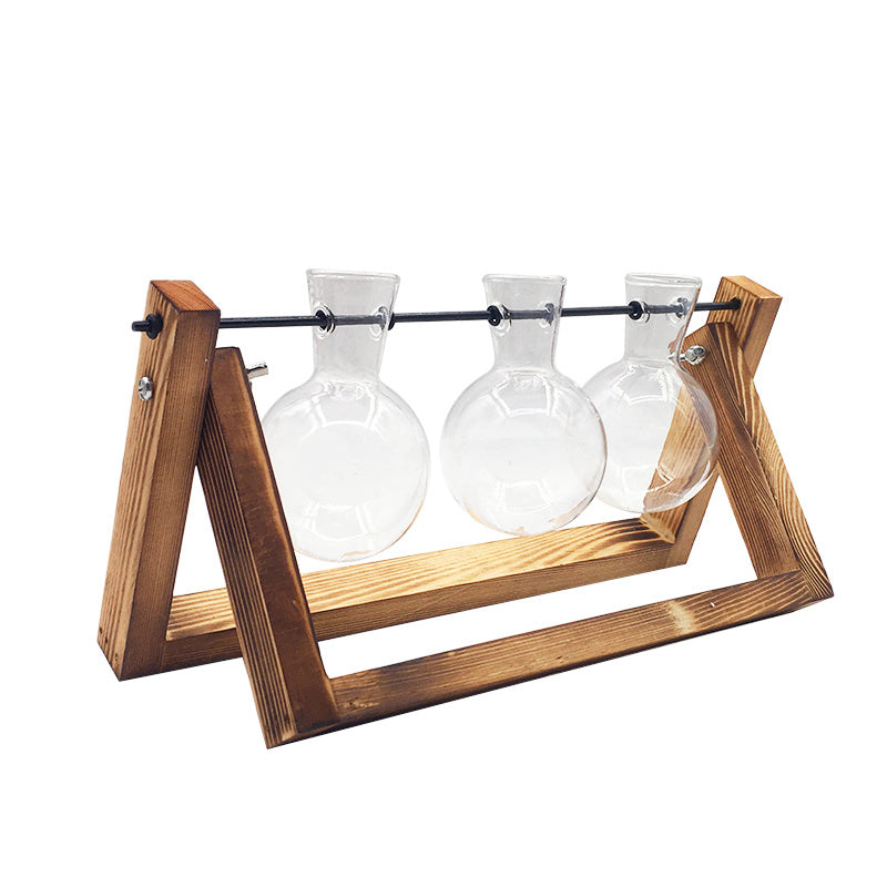 Swing Wooden Stand For Glass Vases