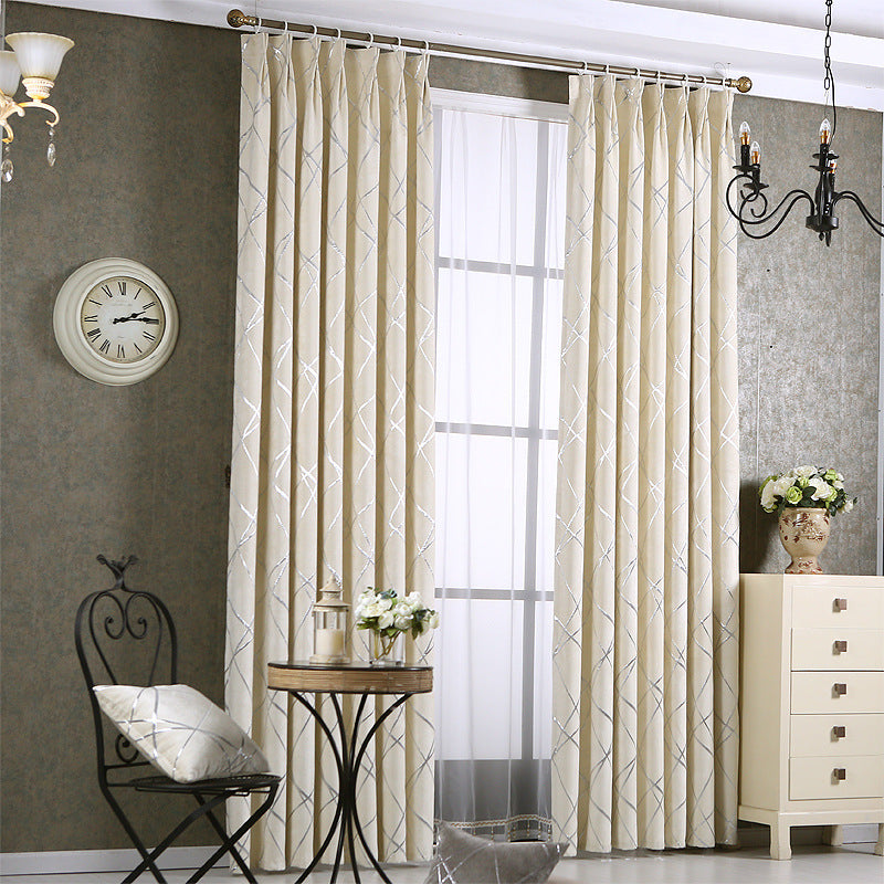 Luxury Living Room Chenille Blackout Curtains