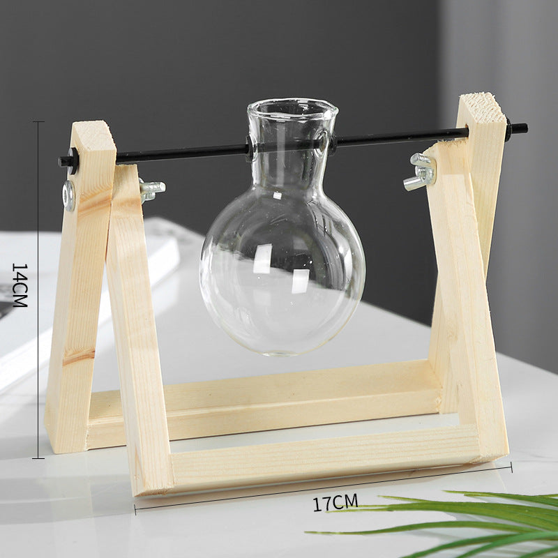 Swing Wooden Stand For Glass Vases